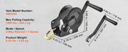 Load image into Gallery viewer, Amocart Hand Winch Boat Trailer Winch Heavy Duty Rope Crank Polyester Strap &amp; Two-Way Ratchet Manual Operated Hand Crank Winch
