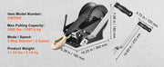 Load image into Gallery viewer, Amocart Hand Winch Boat Trailer Winch Heavy Duty Rope Crank Polyester Strap &amp; Two-Way Ratchet Manual Operated Hand Crank Winch
