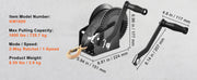 Load image into Gallery viewer, Amocart Hand Winch Boat Trailer Winch Heavy Duty Rope Crank Polyester Strap &amp; Two-Way Ratchet Manual Operated Hand Crank Winch
