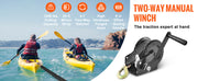 Load image into Gallery viewer, Amocart Hand Winch BoatTrailer Winch Heavy Duty Rope Crank Polyester Strap and Two-Way Ratchet Manual Operated Hand Crank Winch
