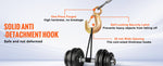 Amocart Hand Winch Heavy Duty Rope Crank with 33 ft Steel Wire Cable and Two-Way Ratchet for Trailer Boat or ATV Towing