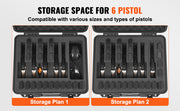 Charger l'image dans la visionneuse de galerie, Amocart Hard Pistol Cases w/ Pre-cut PU Foam Lining Waterproof Dustproof Hard Gun Case for 1/2/5/6 Pistol Lockable Pistol Case
