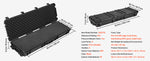 Amocart Hard Rifle Case Lockable Rifle Case w/ Pre-cut Foams & Wheels IP67 Waterproof Pistol Storage Cases for Rifles Shotguns