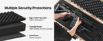 Amocart Hard Rifle Case Lockable Rifle Case w/ Pre-cut Foams & Wheels IP67 Waterproof Pistol Storage Cases for Rifles Shotguns