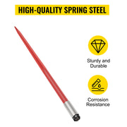 Bild in Galerie-Viewer laden, SucceBuy Hay Spear Bale Spear Capacity Spike Quick Attach Square Hay Red Coated Forks Hex Nut  Sleeve for Bucket Tractor Loader
