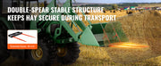 Load image into Gallery viewer, SucceBuy 49" Hay Spear Bale Spears 3000lbs Loading Capacity Skid Steer Loader Tractor Bucket Attachment with Stabilizer Spears
