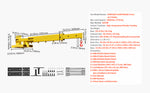 SucceBuy 6000lbs Adjustable Forklift Jib Boom Crane Manual Telescoping Boom Extends Up to 56.1 in Mobile Crane for Warehouse