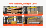 SucceBuy 6000lbs Adjustable Forklift Jib Boom Crane Manual Telescoping Boom Extends Up to 56.1 in Mobile Crane for Warehouse
