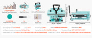 Load image into Gallery viewer, Amocart 15x15in 5in1 8in1 Hybrid Heat Press Multifunction Heat Up Fast All-New Patented Design Sublimation Press Machine
