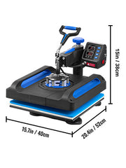 Charger l'image dans la visionneuse de galerie, SucceBuy Heat Press Machine 12 x 15 /15x15 Inches Fast Heating 360 Swing Away Digital Sublimation T-shirt Vinyl Transfer Printer
