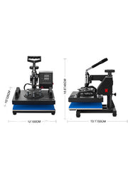 Charger l'image dans la visionneuse de galerie, Amocart 12x10Inch Dual Digital Heat Press Machine 650W Swing Away 360 Degree Rotation Transfer Sublimation Printing for T-Shirt

