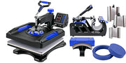 Charger l'image dans la visionneuse de galerie, Amocart 5/8in1 15x15"/12x15"Dual-tube Heating Insulation Cotton Heat Press Sublimation Machine 360°Swing Design for Tshirts Etc
