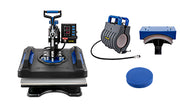 Charger l'image dans la visionneuse de galerie, Amocart 5/8in1 15x15"/12x15"Dual-tube Heating Insulation Cotton Heat Press Sublimation Machine 360°Swing Design for Tshirts Etc
