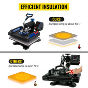 Charger l'image dans la visionneuse de galerie, SucceBuy Heat Press Machine 12 x 15 /15x15 Inches Fast Heating 360 Swing Away Digital Sublimation T-shirt Vinyl Transfer Printer
