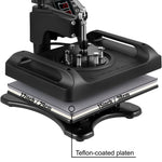 Amocart 30*38CM 8 in 1 Combo Upgrade Heat Press Machine 360° Rotation Sublimation Printer Cap Shirt Mug Plate 2D Heat Transfer