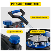 Charger l'image dans la visionneuse de galerie, SucceBuy Heat Press Machine 12 x 15 /15x15 Inches Fast Heating 360 Swing Away Digital Sublimation T-shirt Vinyl Transfer Printer
