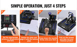 Amocart Heat Press Machine Heat Transfer Machine with 30 oz Tumbler Press 360° Swing Away Digital T-Shirt Pressing Coating