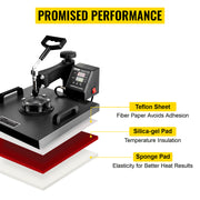 Bild in Galerie-Viewer laden, Amocart 2In1 Heat Press Machine 38*38CM Multifunctional 360° Swing-Away Digital Sublimation Printer Transfer DIY T-shirt Cap
