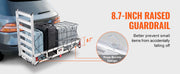 Bild in Galerie-Viewer laden, SucceBuy 47/53/60 in Hitch Cargo Carrier 400/500lb Capacity Trailer Hitch Mount Aluminum Cargo Basket for Truck Pickup Camping
