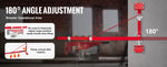 SucceBuy Electric Hoist Support Arm Swing Holder with Pole Steel Hoist Frame 180° Scaffold Winch Lifting Arm for Workshop Garage