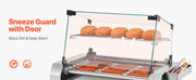 Load image into Gallery viewer, Amocart 5 7 11 Rollers Hot Dog Roller Stainless Steel Sausage Grill Cooker Commercial Hot Dog Machine with Dual Temp Control

