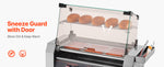 SucceBuy Hot Dog Roller 12/18/30 Hot Dog 5/7/11 Rollers Stainless Steel 750-1600W with Dual Temp Control Removable Shelf & Tray