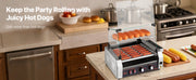 Load image into Gallery viewer, Amocart 5 7 11 Rollers Hot Dog Roller Stainless Steel Sausage Grill Cooker Commercial Hot Dog Machine with Dual Temp Control
