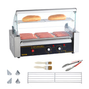 Charger l'image dans la visionneuse de galerie, SucceBuy 5/7/11 Bâtons Commercial Hot Dog Roller Machine à Saucisses Électrique Barbecue Grill pour Camping Fête Appareil Ménager
