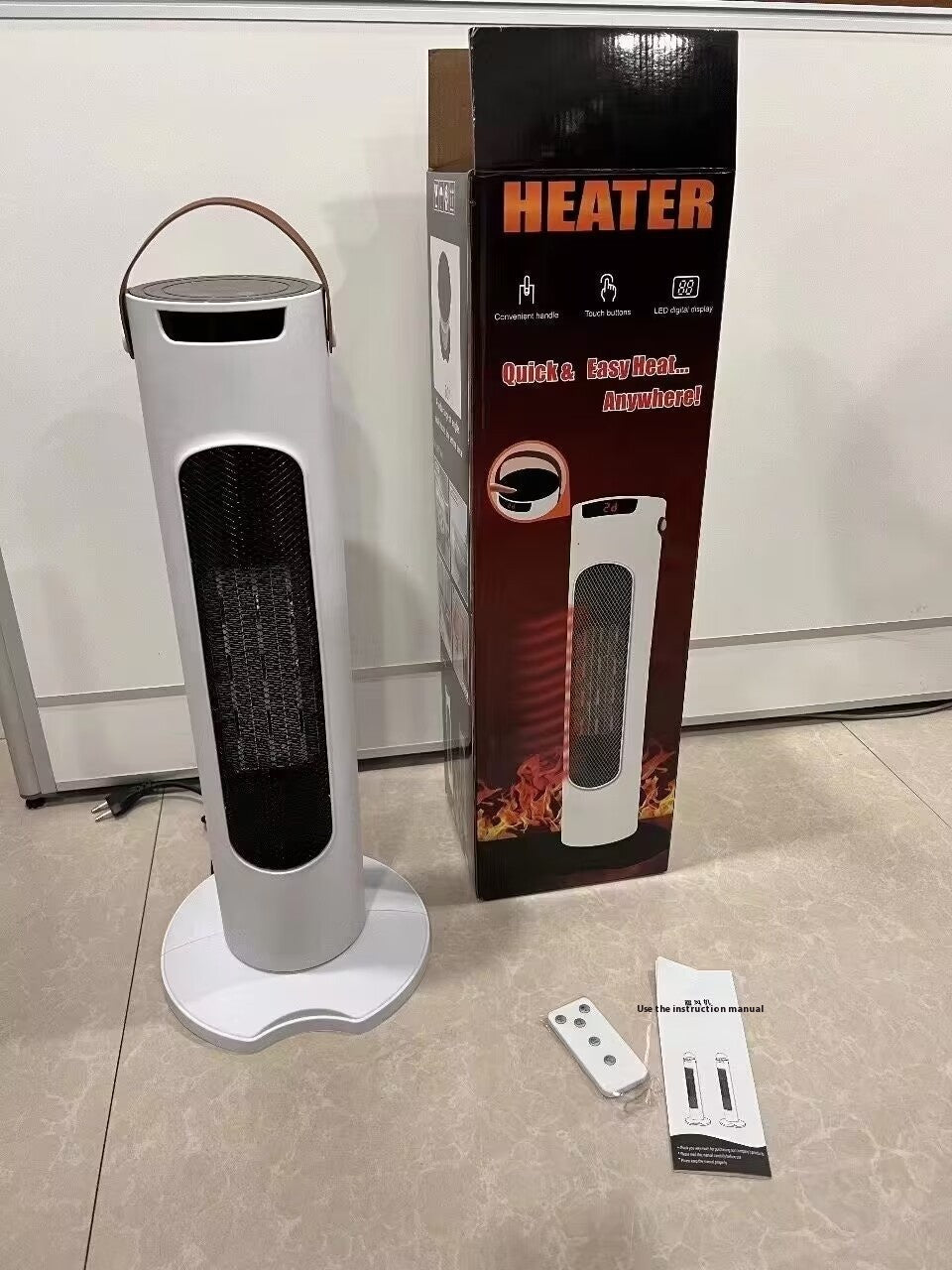Household Heater Vertical Intelligent Remote Control Electric Heater - AMOCART128d6ac0d7472ceef528d021a0c0ec4a