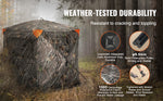 Amocart Hunting Blind, 270° See Through Ground Blind, 2-3 Person Pop Up Deer Blind for Hunting with Carrying Bag, Portable Tent