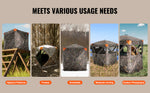 Amocart Hunting Blind, 270° See Through Ground Blind, 2-3 Person Pop Up Deer Blind for Hunting with Carrying Bag, Portable Tent