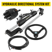 Charger l'image dans la visionneuse de galerie, Amocart Hydraulic Boat Steering Kit 300HP Hydraulic Steering Kit Helm Pump/Cylinder/Wheel 18ft Hose Hydraulic Steering Seal Kit
