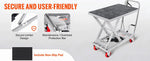 SucceBuy 330/500lbs Hydraulic Lift Table Cart Manual Single Scissor Platform with 4 Wheels and Non-slip Pad