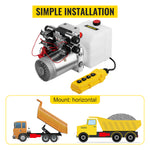 Amocart 12V DC Double Acting Solenoid Hydraulic Power Pack Car Jack With 4.5L Tank Reservoir Dump Trailer Electric Lifting Tool