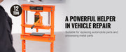 Load image into Gallery viewer, SucceBuy 6/12T Hydraulic H-Frame Garage Floor Adjustable Shop Press with Plates 6T/12T Orange for Garages or Professional Shop
