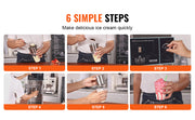Bild in Galerie-Viewer laden, Amocart Ice Cream Blender High-Speed Ice Cream Maker Mixer Stir Machine Speed Adjustment Stainless Steel Ice Cream Shaker

