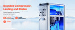 Amocart 2000/2400W Commercial Hard Ice Cream Machine with 6/10L 304 Stainless Steel Cylinder Auto Clean LED Panel for Snack Bar