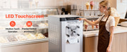 Charger l'image dans la visionneuse de galerie, Amocart 2000/2400W Commercial Hard Ice Cream Machine with 6/10L 304 Stainless Steel Cylinder Auto Clean LED Panel for Snack Bar
