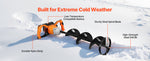Amocart Electric Ice Auger Cold-Resistant 2 in 1 Cordless Ice Fishing Augers and Earth Auger with 8" Ices & Earth Drill Bit