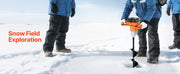 Charger l'image dans la visionneuse de galerie, SucceBuy Electric Ice Auger Cold-Resistant 2 in 1 Cordless Ice Fishing Augers and Earth Auger with 8" Ices &amp; Earth Drill Bit
