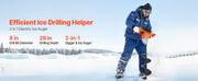 Load image into Gallery viewer, Amocart Electric Ice Auger Cold-Resistant 2 in 1 Cordless Ice Fishing Augers and Earth Auger with 8" Ices &amp; Earth Drill Bit
