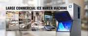 Bild in Galerie-Viewer laden, Amocart Commercial Ice Maker 400LBS/24H Ice Making Machine w/ 330.7LBS Large Storage Bin Auto Self-Cleaning Ice Maker Machine
