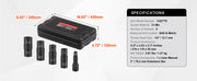 Load image into Gallery viewer, Amocart Lug Nut Impact Socket Set 1/2 in Drive Metric SAE 6-Point Flip Socket Set 4 Total Lug Nut Sizes CR-MO Wheel Socket Set
