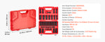 Amocart in Drive Impact Socket Set Impact Sockets Different SAE and Various Sizes with Extension Bars Cr-V Steel Carrying Case