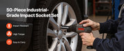 Load image into Gallery viewer, Amocart in Drive Impact Socket Set Impact Sockets Different SAE and Various Sizes with Extension Bars Cr-V Steel Carrying Case
