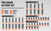 Charger l'image dans la visionneuse de galerie, Amocart Drive Impact Socket Set Deep &amp; Shallow Socket Set Cr-Mo Alloy Steel Auto Repair EasytoRead Size Markings Storage Case
