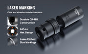 Load image into Gallery viewer, Amocart 360 Degree Swivel Impact Socket Set 3/8" Socket Set Deep Universal Metric 10-19mm 6 Point Cr-Mo Alloy Steel for Repair
