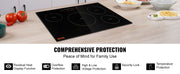 Bild in Galerie-Viewer laden, SucceBuy 4 Burners 30'' Electric Cooktop Induction Stove Top Built-in Magnetic Cooktop with 9 Heating Level Touch Screen Burner
