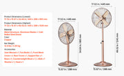 Charger l'image dans la visionneuse de galerie, SucceBuy Industrial Pedestal Fan 16/18/24 Inch 75-Degree Oscillating Fan Height Adjustable Standing Fans with 3 Adjustable Speed
