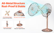 Charger l'image dans la visionneuse de galerie, SucceBuy Industrial Pedestal Fan 16/18/24 Inch 75-Degree Oscillating Fan Height Adjustable Standing Fans with 3 Adjustable Speed
